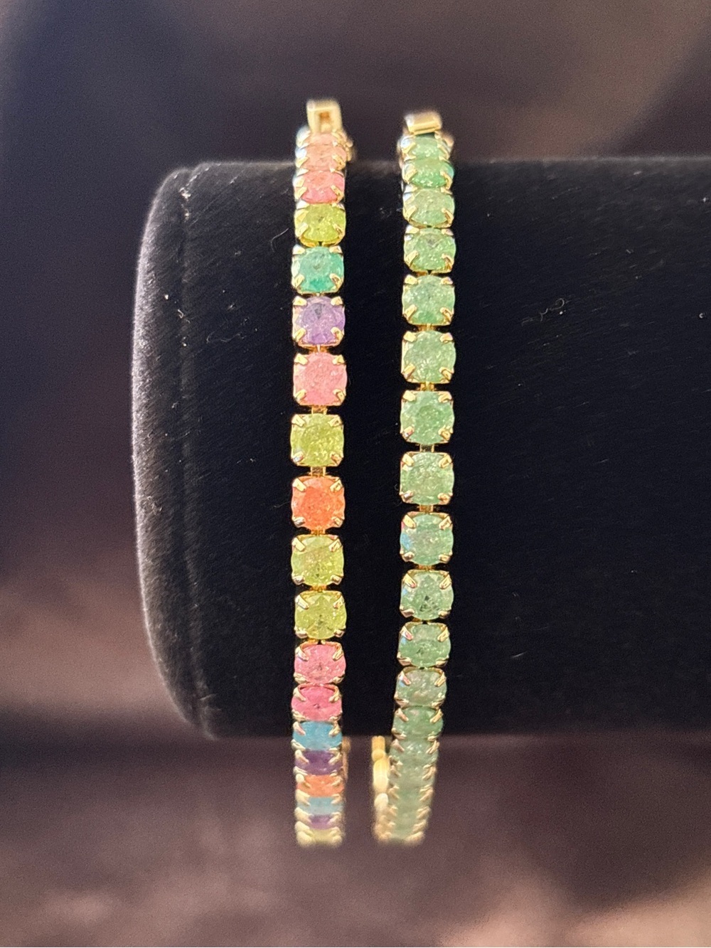 Pretty Bird Yellow Gold CZ Tennis Bracelet Set - Picture 7 of 10
